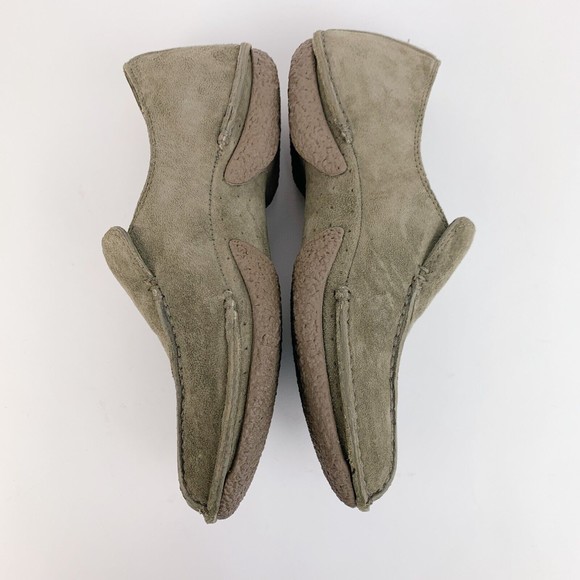 Merrell Duet Alto Hedge Stone Slip On Green Suede Shoes Size 6 - Picture 4 of 7